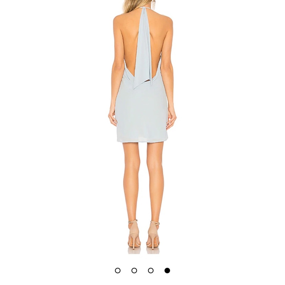 Revolve NBD Flora Dress - light blue halter - Picture 3 of 7
